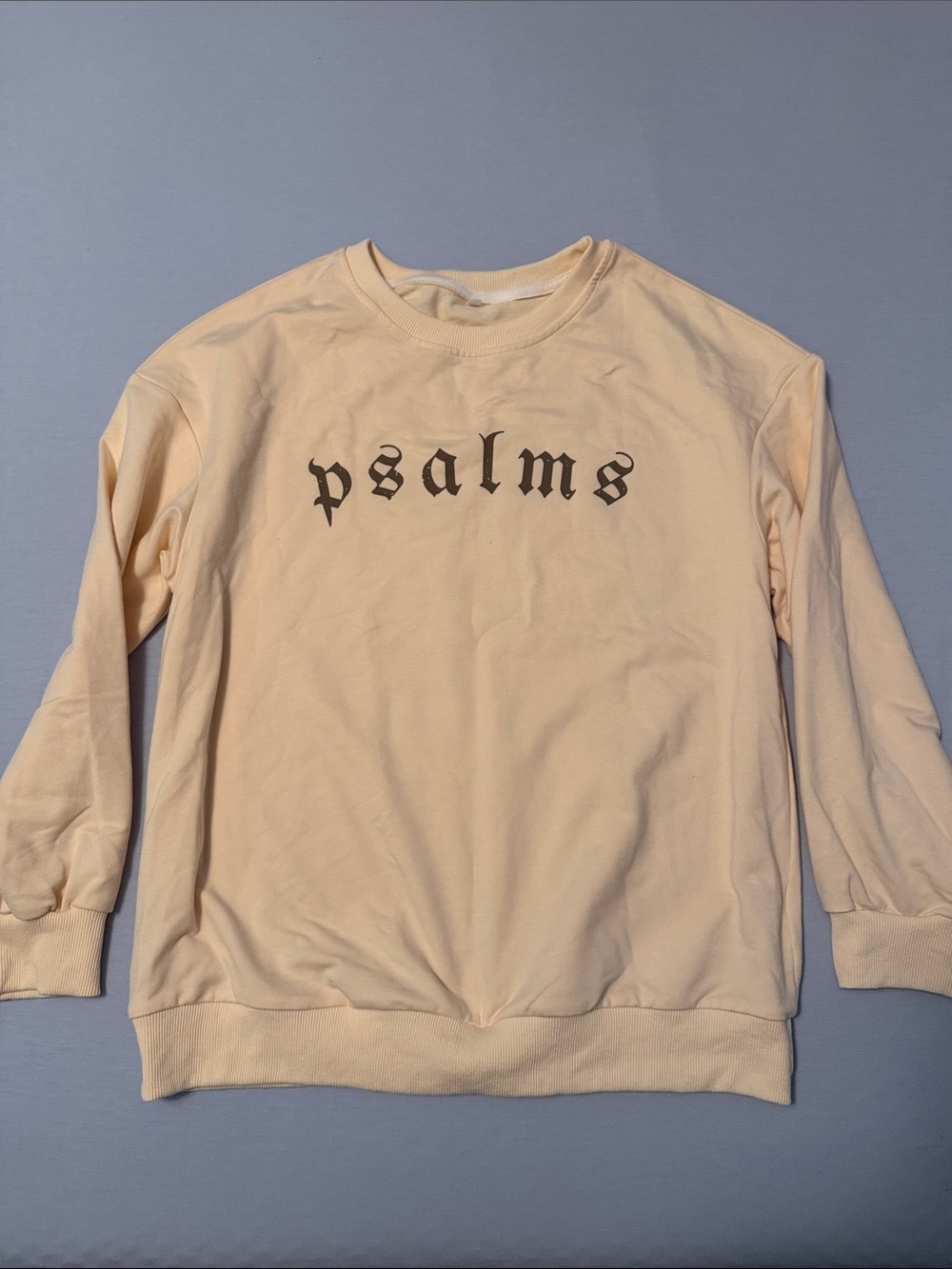 Psalms Cream Graphic Crewneck Sweatshirt